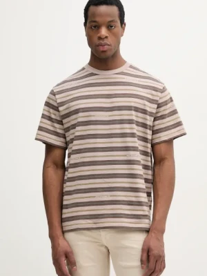 United Colors of Benetton t-shirt bawełniany męski kolor brązowy wzorzysty 30CXU10A0