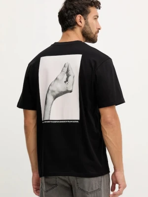 United Colors of Benetton t-shirt bawełniany męski kolor czarny z nadrukiem 3MI5U10AX