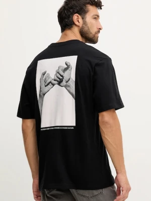 United Colors of Benetton t-shirt bawełniany męski kolor czarny z nadrukiem 3MI5U10AX