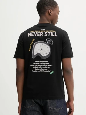 United Colors of Benetton t-shirt bawełniany męski kolor czarny z nadrukiem 3MI5U10BG