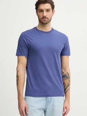 United Colors of Benetton t-shirt bawełniany męski kolor granatowy gładki 3U53J1F15