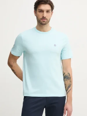 United Colors of Benetton t-shirt bawełniany męski kolor niebieski gładki 3MI5J1AF7