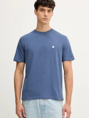 United Colors of Benetton t-shirt bawełniany męski kolor niebieski gładki 3MI5J1AF7