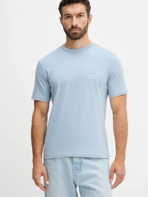 United Colors of Benetton t-shirt bawełniany męski kolor niebieski gładki 3MI5J1AF7