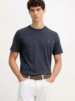 United Colors of Benetton t-shirt bawełniany męski kolor niebieski melanżowy 3UWFU10AU