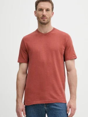 United Colors of Benetton t-shirt bawełniany męski kolor pomarańczowy gładki 36JGU105U