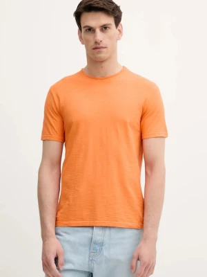 United Colors of Benetton t-shirt bawełniany męski kolor pomarańczowy gładki 3JE1J19A5