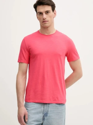 United Colors of Benetton t-shirt bawełniany męski kolor różowy gładki 3JE1J19A5