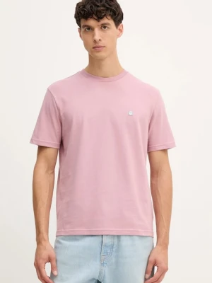 United Colors of Benetton t-shirt bawełniany męski kolor różowy gładki 3MI5J1AF7