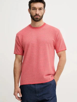 United Colors of Benetton t-shirt bawełniany męski kolor różowy wzorzysty 1195K109V