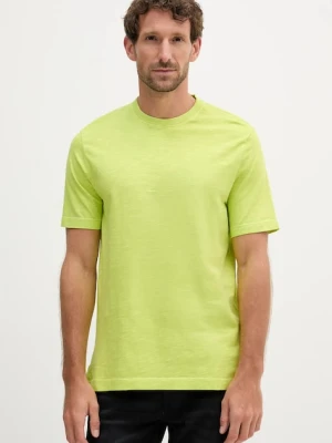 United Colors of Benetton t-shirt bawełniany męski kolor zielony gładki 36JGU105U