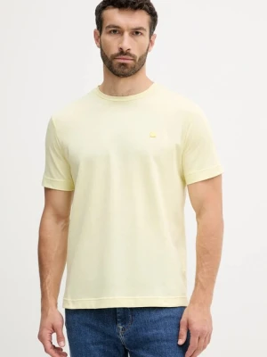 United Colors of Benetton t-shirt bawełniany męski kolor żółty gładki 3M4WU1088