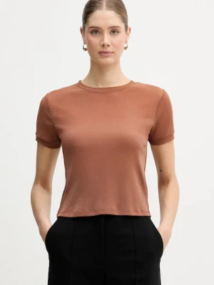 United Colors of Benetton t-shirt damski kolor brązowy 33UXD10B8