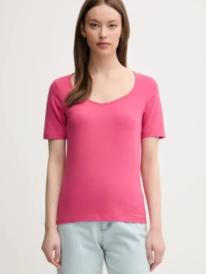 United Colors of Benetton t-shirt damski kolor różowy 3FJHD401P