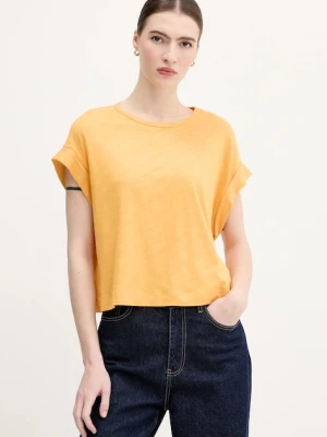 United Colors of Benetton t-shirt damski kolor żółty 3KMTD10A9