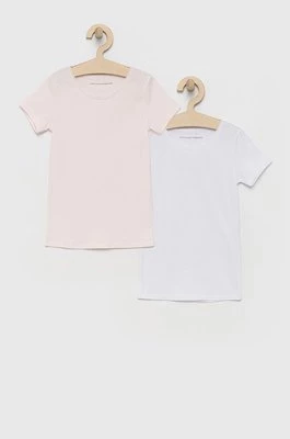United Colors of Benetton t-shirt dziecięcy (2-pack) kolor różowy