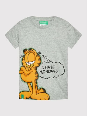 United Colors Of Benetton T-Shirt Garfield 3096G103U Szary Regular Fit