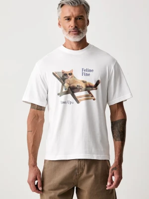 United Colors of Benetton T-shirt męski bawełniany biały