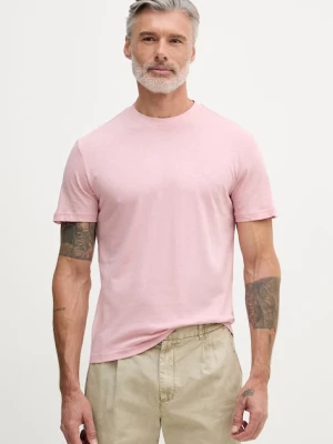 United Colors of Benetton T-shirt męski z bawełną różowy