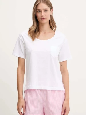 United Colors of Benetton t-shirt piżamowy bawełniany damska kolor biały bawełniana 30963M07U