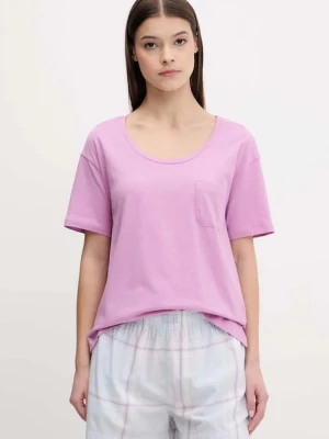 United Colors of Benetton t-shirt piżamowy bawełniany damska kolor fioletowy bawełniana 30963M07U