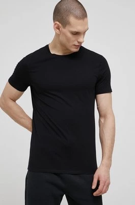 United Colors of Benetton t-shirt piżamowy bawełniany kolor czarny gładka