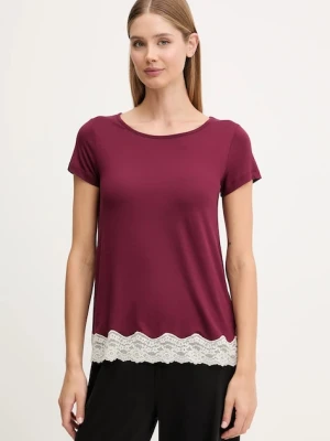 United Colors of Benetton t-shirt piżamowy damska kolor bordowy 3Z123M314