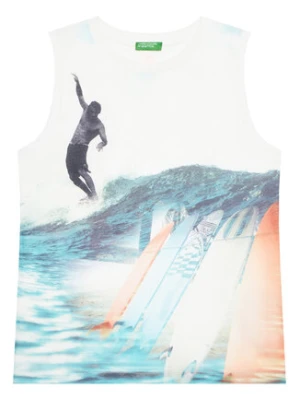 United Colors Of Benetton Tank top 3RD0CH020 Biały Regular Fit