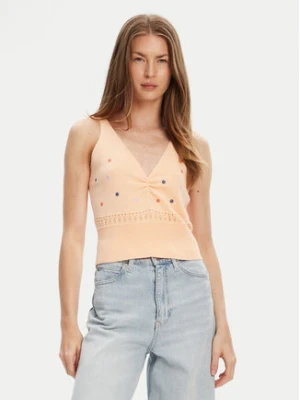 United Colors Of Benetton Top 10C1EH01A Pomarańczowy Regular Fit