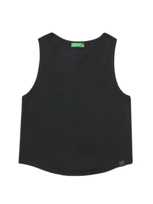 United Colors Of Benetton Top 31H3CH01F Czarny Slim Fit