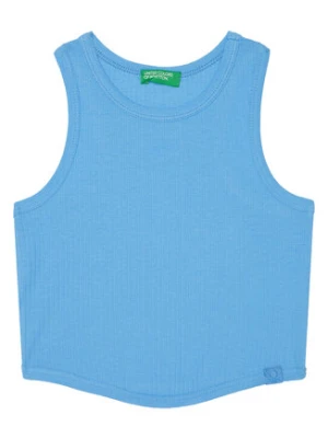 United Colors Of Benetton Top 31H3CH01F Niebieski Slim Fit