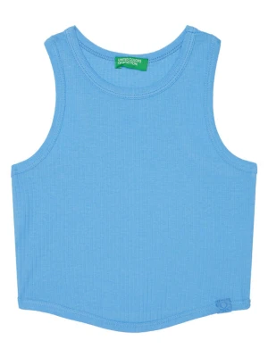 United Colors Of Benetton Top 31H3CH01F Niebieski Slim Fit