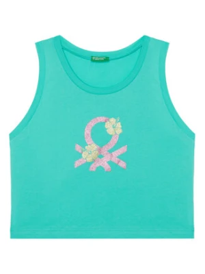 United Colors Of Benetton Top 3I1XCH01Z Zielony Relaxed Fit