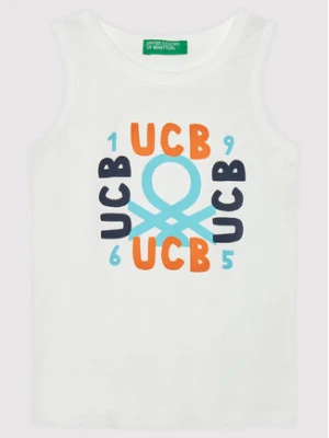 United Colors Of Benetton Top 3I1XGH002 Biały Regular Fit