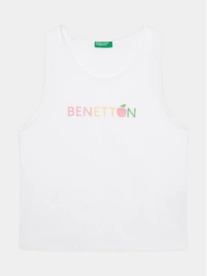 United Colors Of Benetton Top 3I1XGH00K Biały Regular Fit