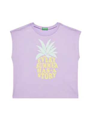 United Colors Of Benetton Top 3JERC10PB Fioletowy Regular Fit