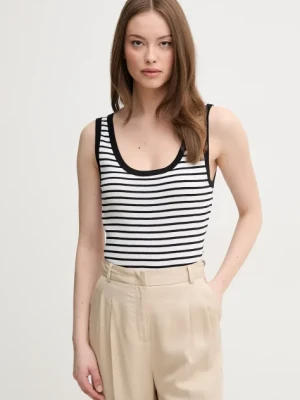 United Colors of Benetton top bawełniany kolor biały 30YSDH010