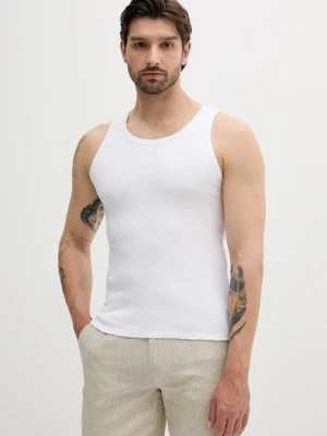 United Colors of Benetton top bawełniany kolor biały 3JKF2H002