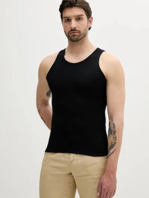 United Colors of Benetton top bawełniany kolor czarny 3JKF2H002
