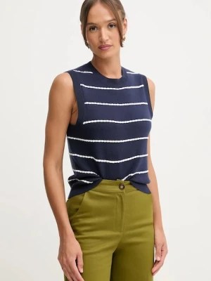 United Colors of Benetton top damski kolor granatowy 104ME10EC