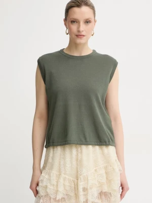 United Colors of Benetton top damski z lnem