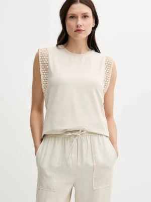 United Colors of Benetton top damskie kolor beżowy 3IFVD10AC