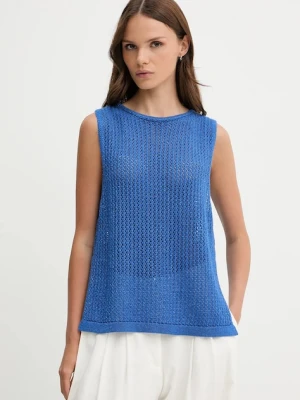 United Colors of Benetton top damskie kolor fioletowy 11365H007