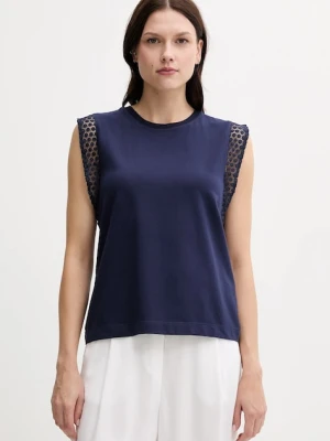 United Colors of Benetton top damskie kolor granatowy 3IFVD10AC