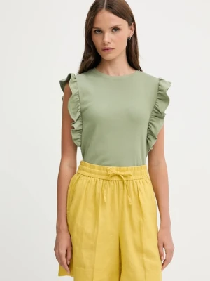 United Colors of Benetton top damskie kolor zielony 3FMED10A3