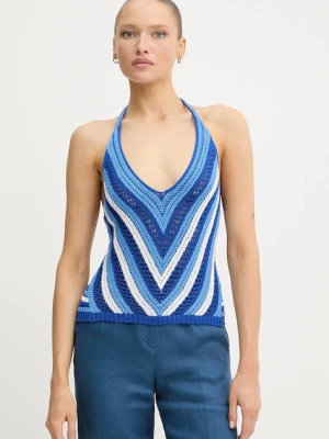 United Colors of Benetton top kolor fioletowy 1194EH01E