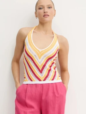 United Colors of Benetton top kolor pomarańczowy 1194EH01E