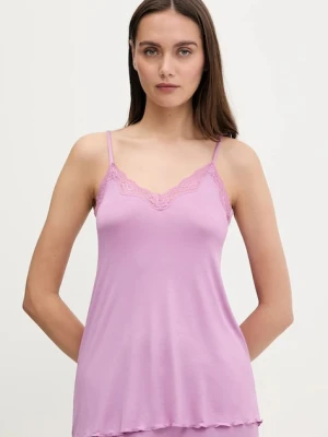 United Colors of Benetton top piżamowy damska kolor fioletowy 3Z123H00J