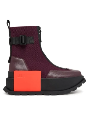 United Nude Botki Roko Bootie III 11044993165 Bordowy