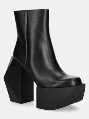 United Nude botki skórzane Stage Boot damskie kolor czarny na słupku 107530116